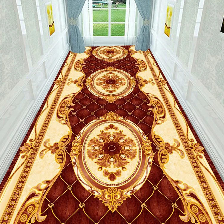 Low price carpet wholesaler 3D floor washable printing wall to wall carpet