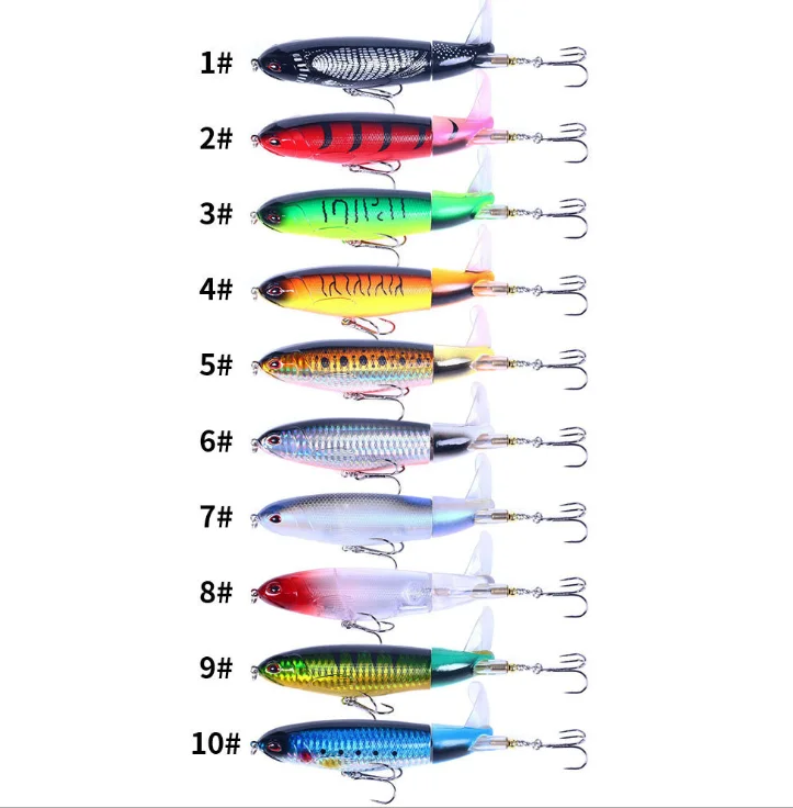  Whopper Popper Topwater рыболовная приманка искусственная жесткая мягкая Поворотная Рыболовная Снасть с хвостом Geer