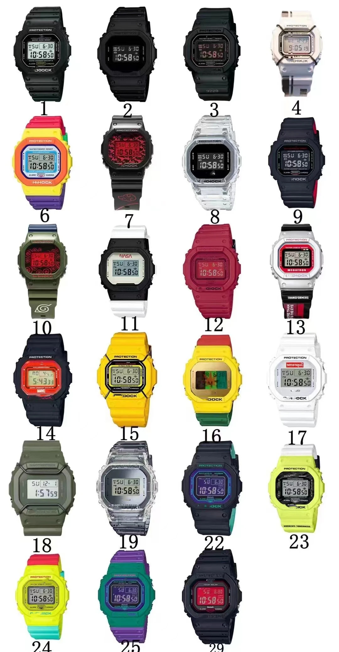 Оптовые Смарт-часы модные спортивные часы для G shock стиль DW-5600 luxurydigital электронный девушка