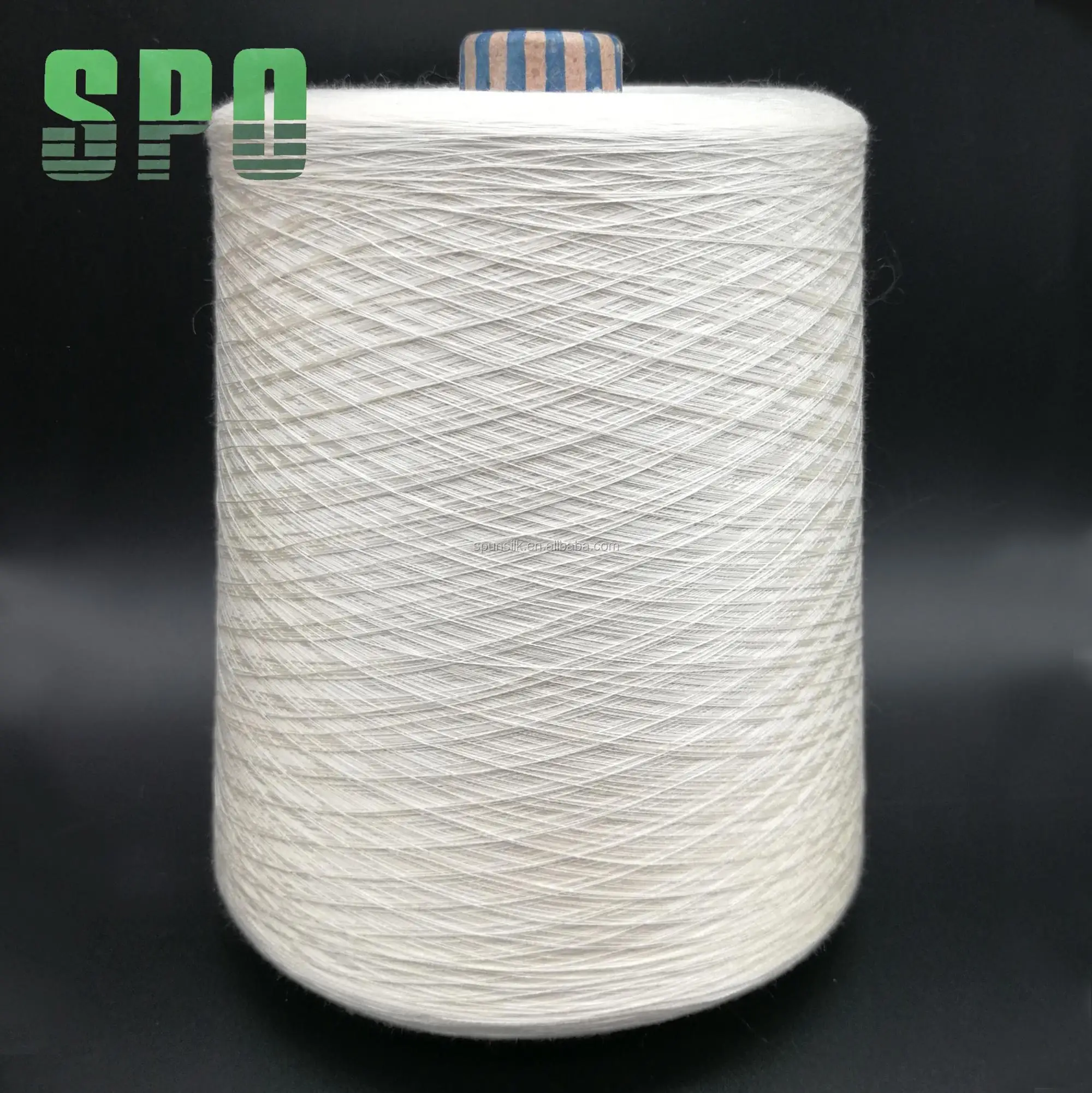 China Premium Brand New Items Silk Embroidery Polyester Yarn Mulberry Raw Spun Silk Yarn