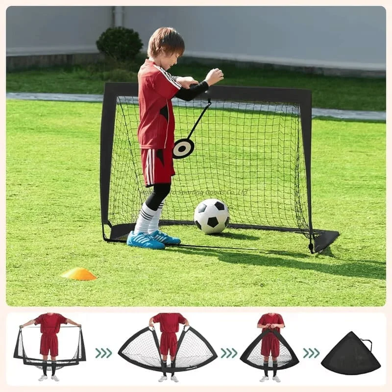 2 Pack Portable Kid Soccer Goals for Backyard, Indoor and Outdoor Pop Up Soccer Goals