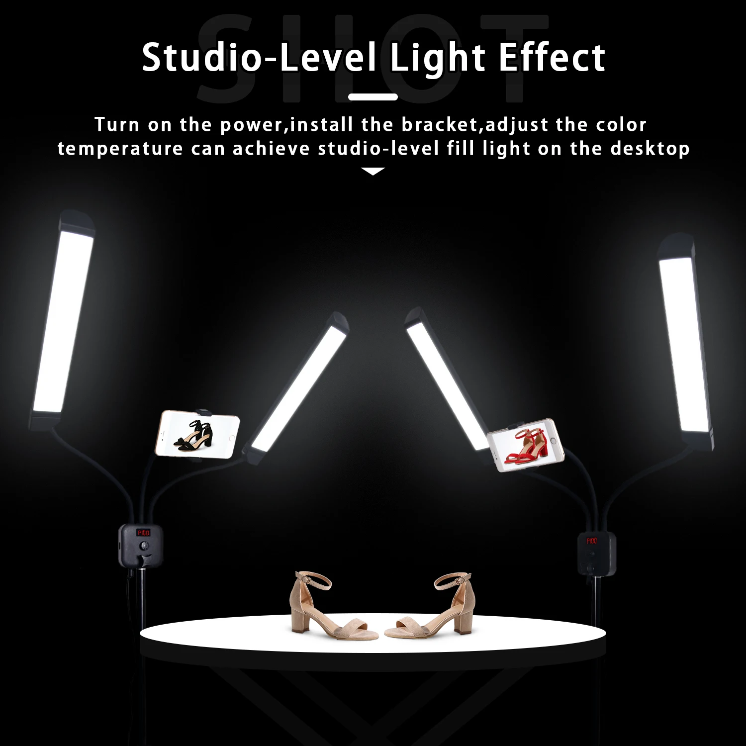 
FOSOTO FT-450 Multimedia Extreme With Selfie Function Led Video photographic lighting Lamp Ring With Tripod For Makeup Youtube 