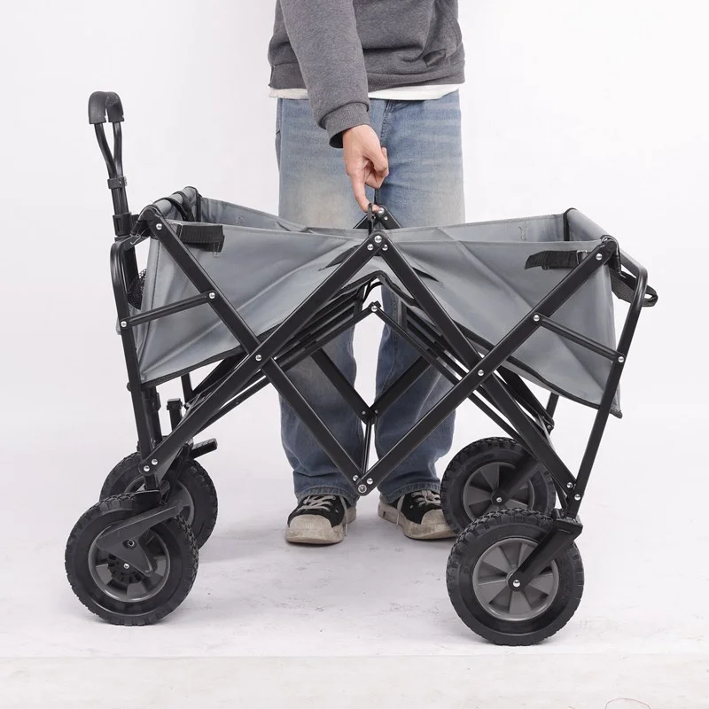 Wholesale Outdoor Folding Camping Trolley Cart Wagon Bench Cart with Brake