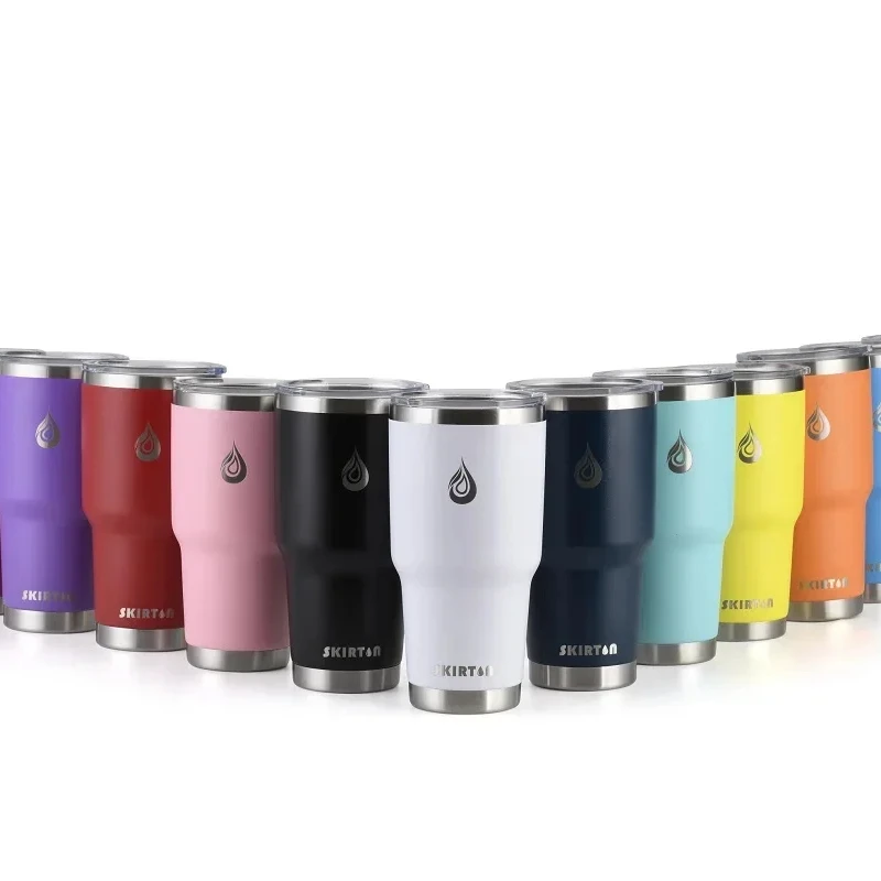 BPA-Free 30oz Double Wall Stainless Steel Insulated Tumbler with Lid Travel Coffee Mug for Car Cup Holder