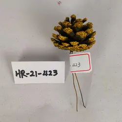 Wholesale Christmas Decoration Natural Dried Glitter Pine Cones Christmas Tree Ornaments For Decoration