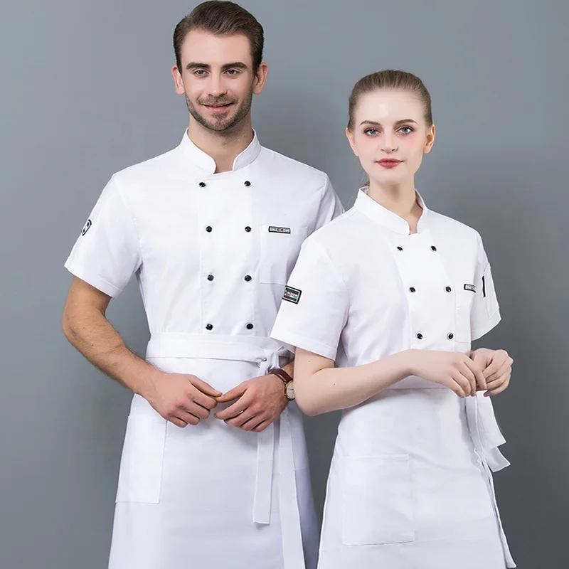 Высококачественная настраиваемая куртка шеф-повара с коротким рукавом для отеля бара кухни специальная одежда Китайский шеф-повар пальто