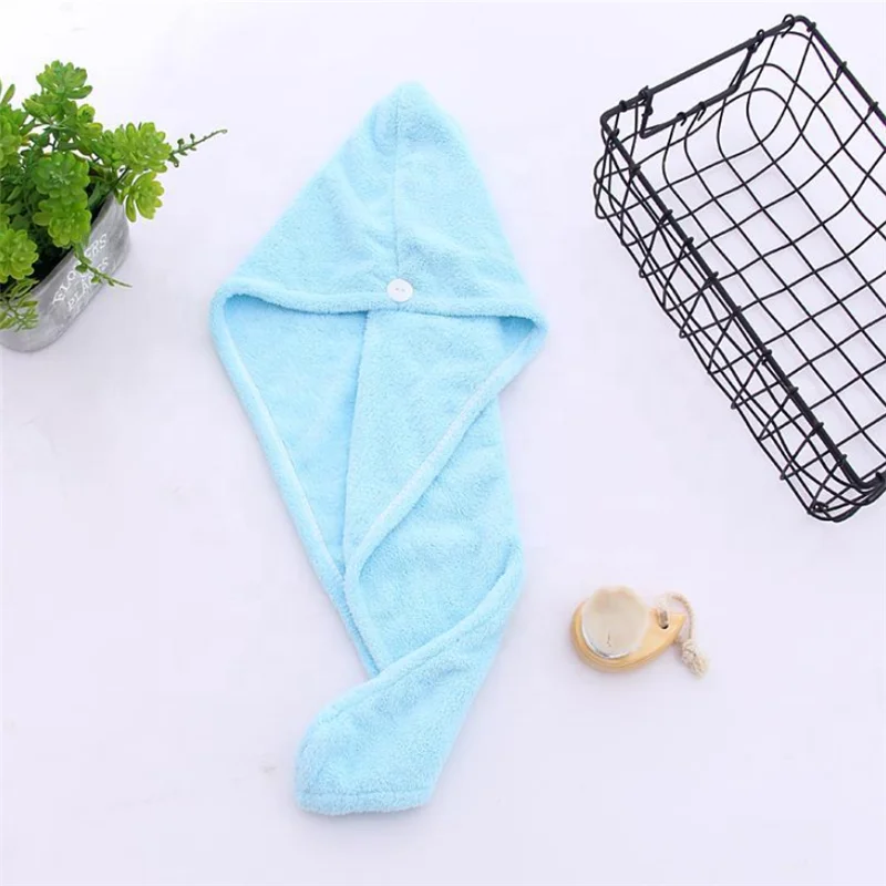 Wholesale Custom Premium coral fleece/coral velvet Microfiber Hair Dry Drying Turban Wrap Towel