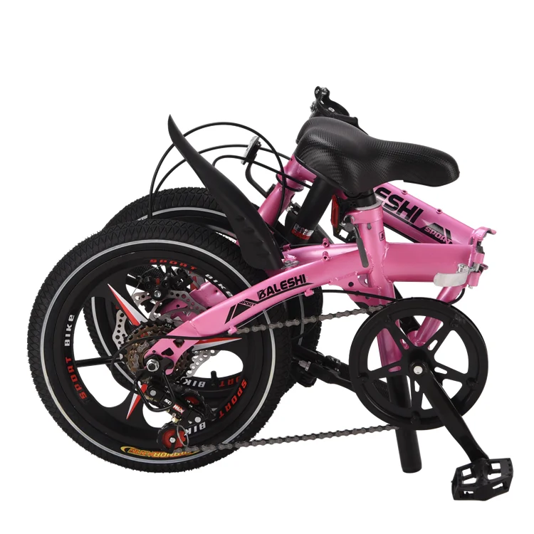 Mini Folding City Bike 7-Speed Fixed Gear Club BMX Road Bike for Adults Reliable Magnesium Alloy Disc Brake