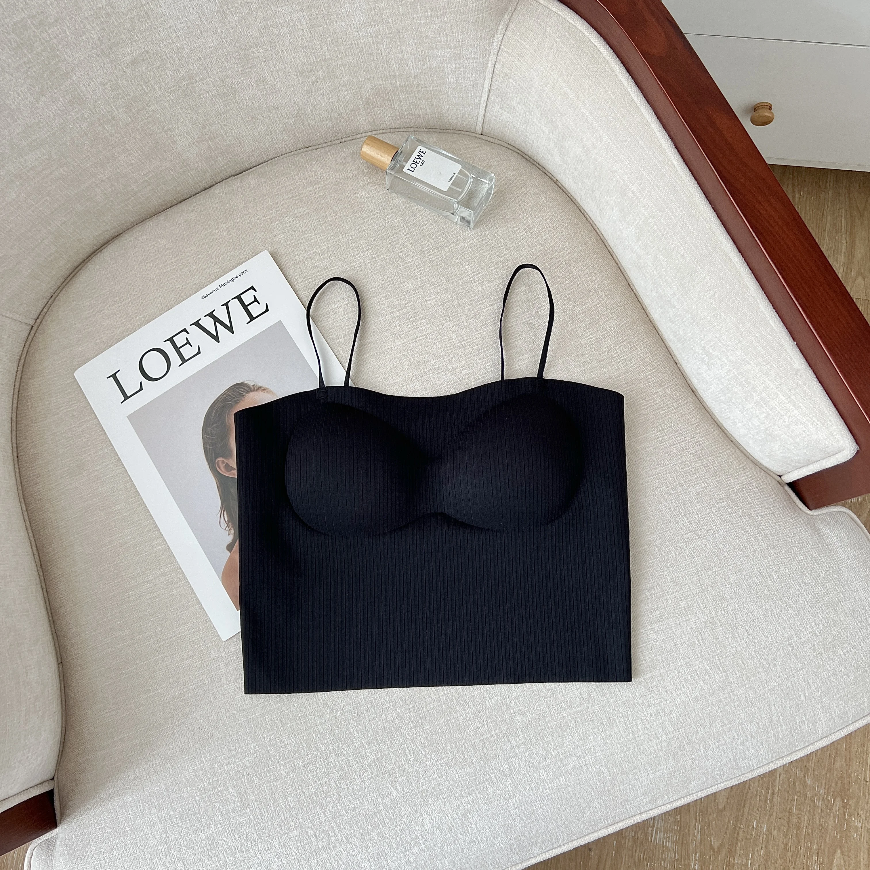 Fashionable Summer hot girl sexy women tube top vest With Bra Bustier Bralette U Back Casual Crop Tank Tops For Women