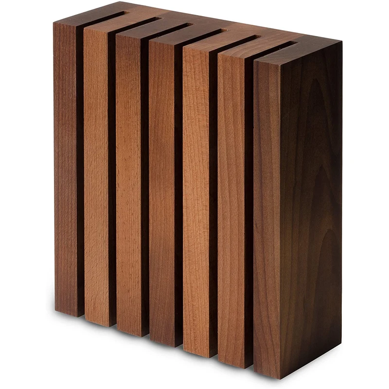 Wood Universal Knife Blocks & Storage Holder Knife Organizer for Kitchen Counter Stand for Kitchen Knives with Magnet