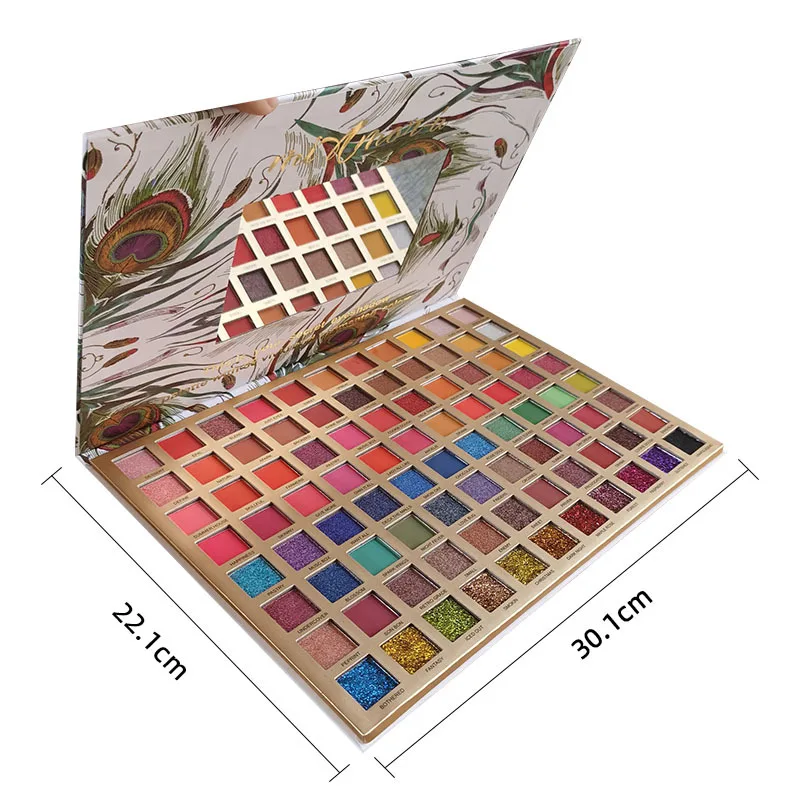 Hot Sale 88 Colors Glitter Shimmer Waterproof Long Lasting Earth Color Matte Eyeshadow Palette