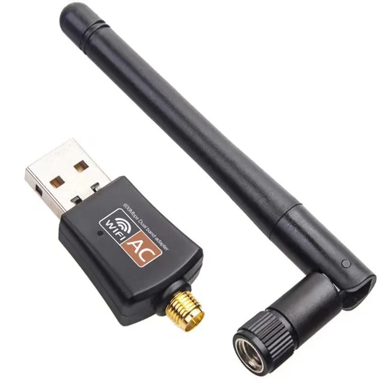 Оптовая продажа беспроводная сетевая карта приемник Wi-Fi 600 м 2 дБ настольный ноутбук usb передатчик с высоким коэффициентом усиления двухдиапазонный адаптер