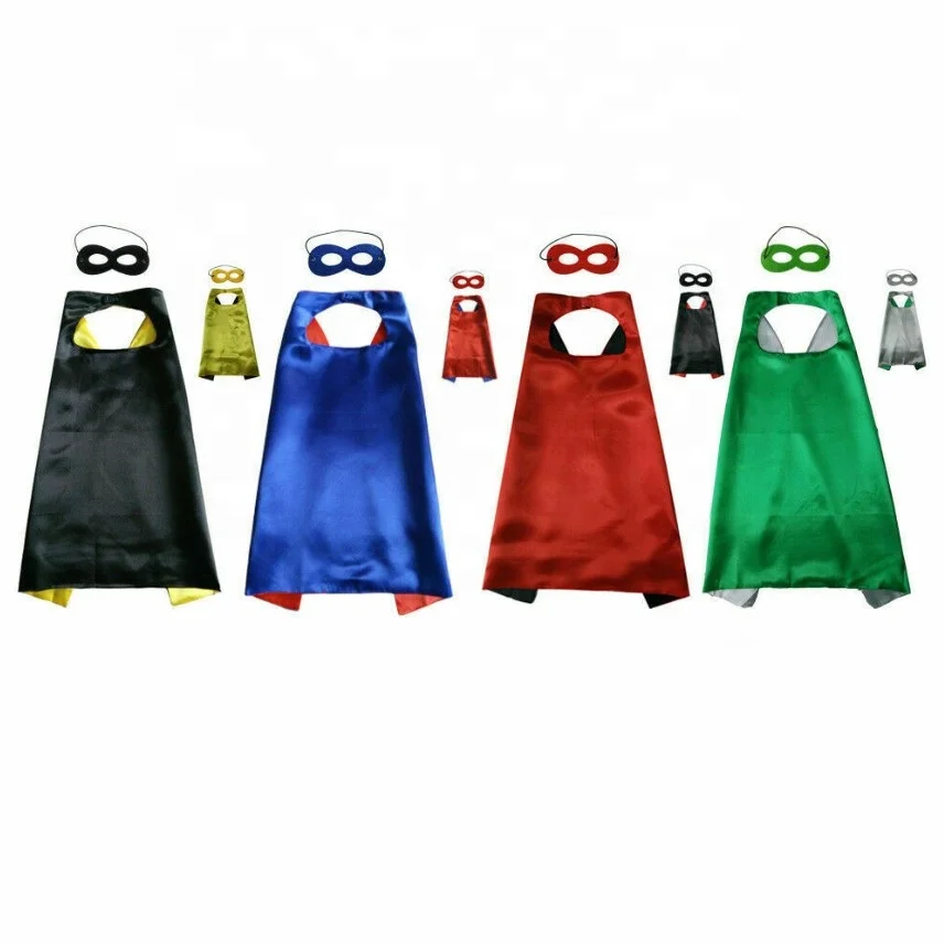 Custom Printing logo Kids Polyester Cape for Party hero Capes Dress up Costume for Kids