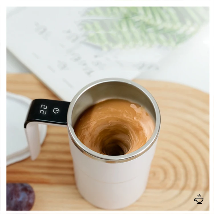 Электрическая портативная кофейная чашка с интеллектуальным контролем температуры Магнитная автоматическая для перемешивания молочного коктейля