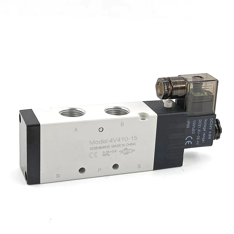 Electrical 3V210-08 AC220V  24V 12V 5 Way 2 Position Pneumatic Air Control Solenoid Valve