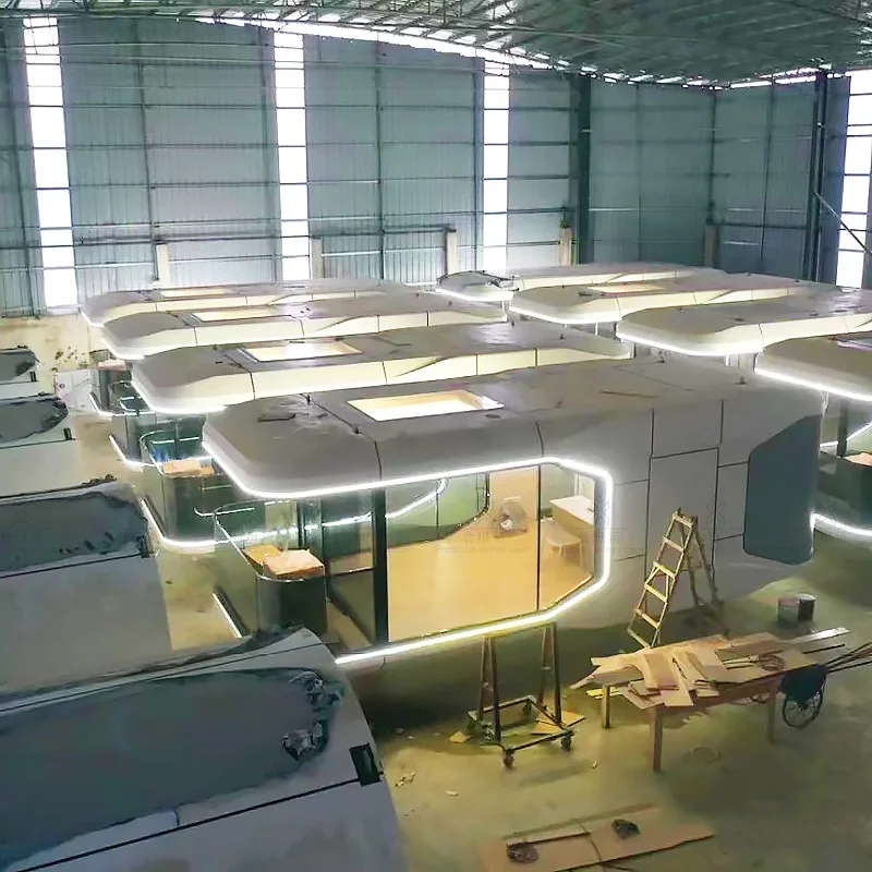 Economic Smart Removable Homes Prefab Luxury Container Capsule House Space With Kitchen And Soundproof Villa Capsule Room