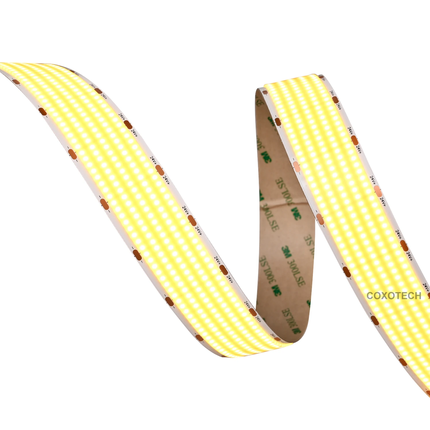 4600lm Ultra High Brightness Cob Led Strip Ce Rohs Ul 3000k 4000k 6500k 24v 30mm Wide COB Led Strip