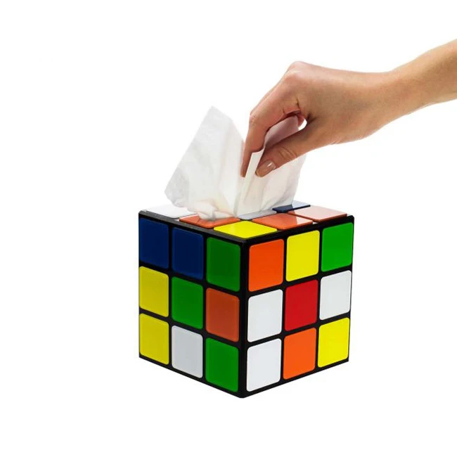 Wholesale Custom Printing Magic Cute Tissue Box Home Office Decorative Desktop Square Tissue Box Table Organizer