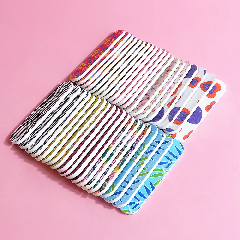 Профессиональный высококачественный 180/240 двухсторонний буфер для ногтей с логотипом под заказ, миниатюрная маленькая пилочка для ногтей