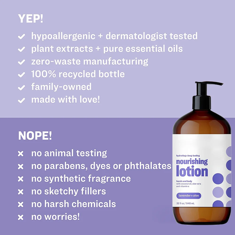 Pure Nourishing Body Lotion Coconut Oil Aloe Hand Natural Face Toning Lotion