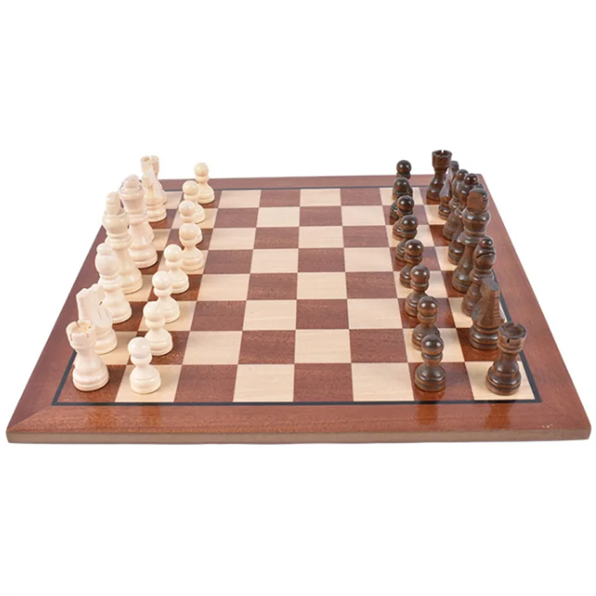 Yuanhe Unfolding 50 cm Chess Board Inlaid Squares Deluxe Wood Chess Board Set