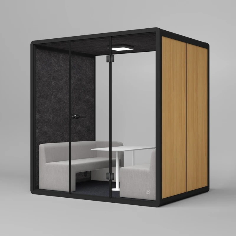 Indoor Movable Office Booth Phone Booth Modular Soundproof Office Phone Booth Easy Assemble Acoustic Cabin Size Of Office Cabin