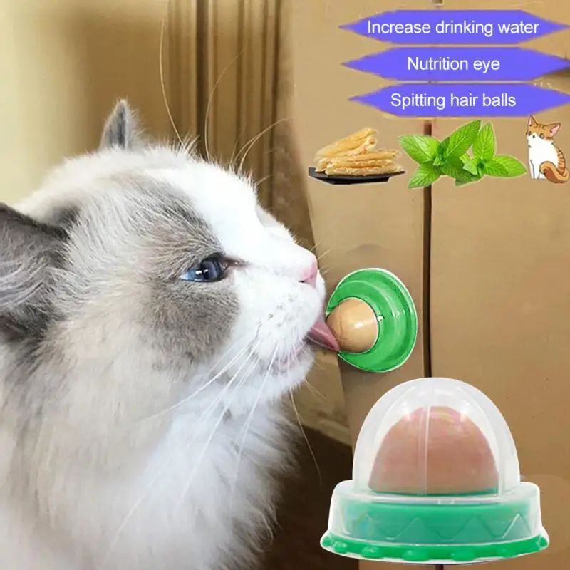 Cat Catnip Toys Pet Products Healthy Nutrition Lollipop Candy Snacks Goods For Cats Sucker Wall Mint Energy Ball