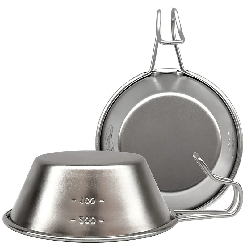 Походные многофункциональные миски из нержавеющей стали в японском стиле для пикника, кофе, чая, вина, посуда с открытым огнем