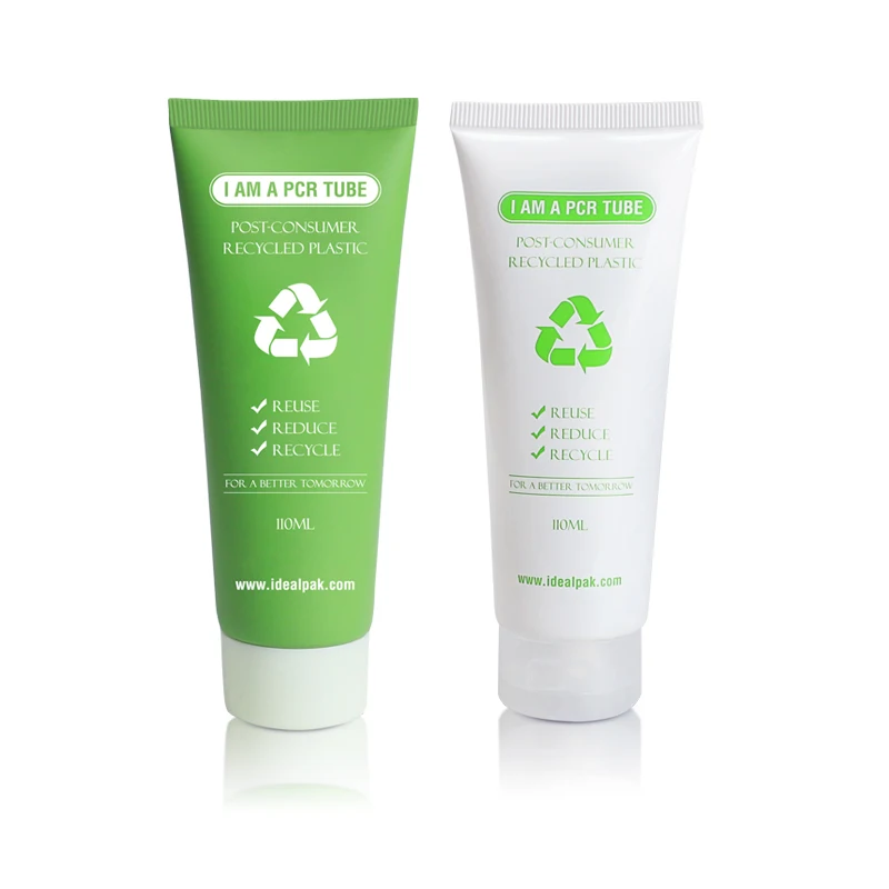 
Idealpak Wholesale Custom Plastic Soft Tubes Eco Friendly PCR Tube Cosmetic Packaging for Skincare Face Cream Lotion 