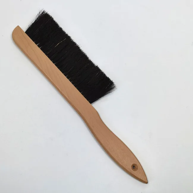 Customized Natural Beech Wood One Row Black Horse Hair Dusting Brush Drafting Brush