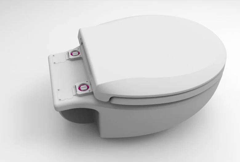 round shape hygienic quick down installation white  PP plastic toilet seat cover lid