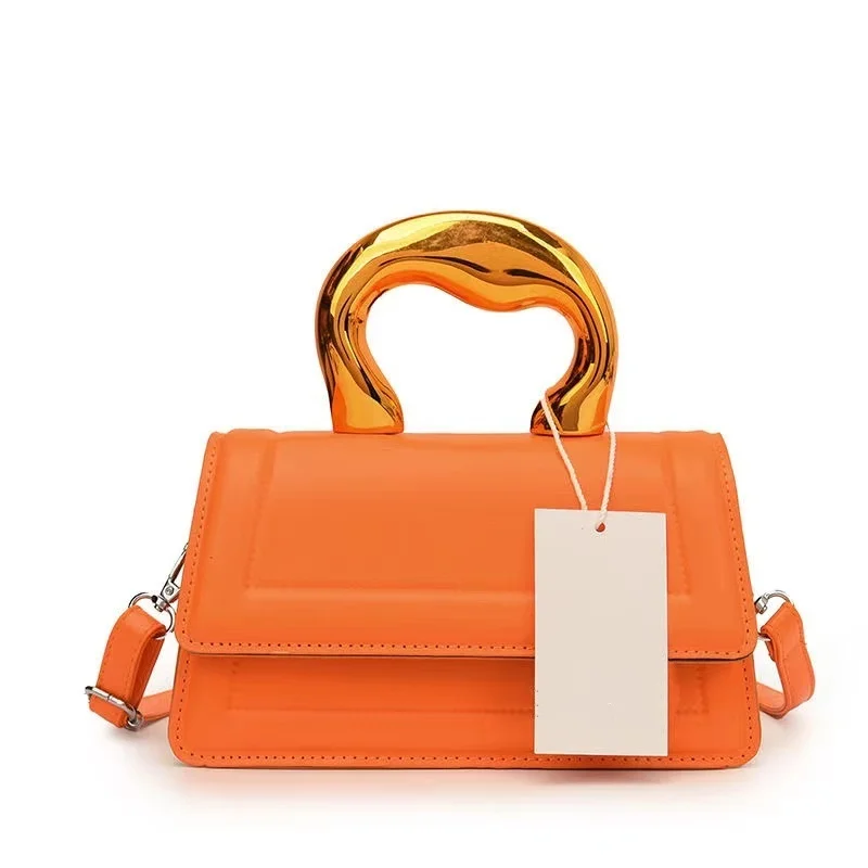 Ins hot Plastic hardware handle Lady handbag Designer Ladies crossbody bag Candy colors brand bag luxury women shoulder bag 2024