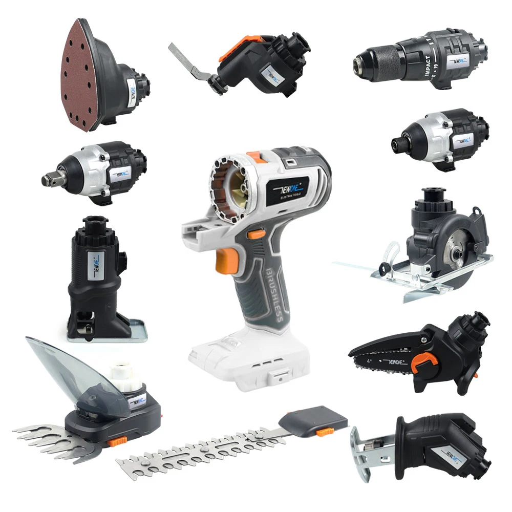 20V Brushless 10 in 1 Multi OscillatingChainsaw Circular Saw Jig Saw Electric Drill Oscillating Tool Mouse Sander For 18V Makita