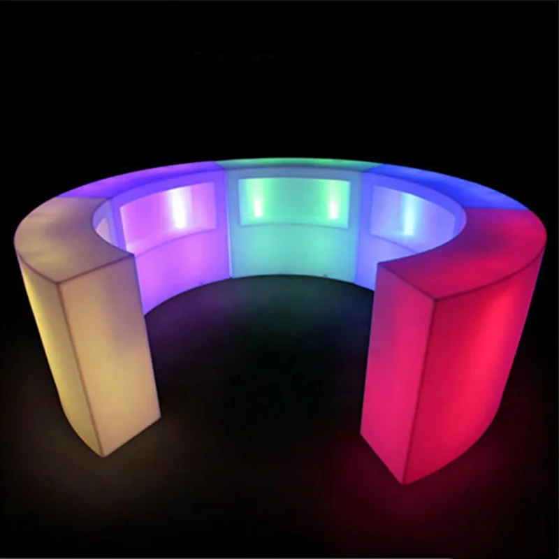 led bar counter night dj disco party events decoration light up furniture RGB color event lighting