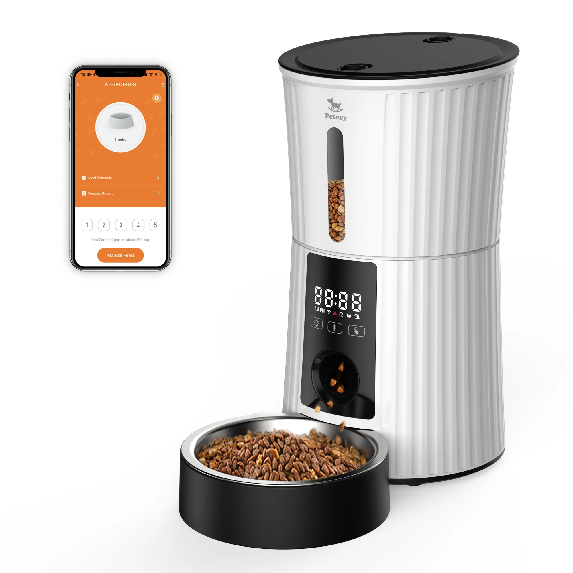 Automatic Food Dispenser Cat We Dog Feeders Dogs Pets And Cats Auto Wifi Microchip 4l Timing 2023 Automatique Pet Feeder Smart