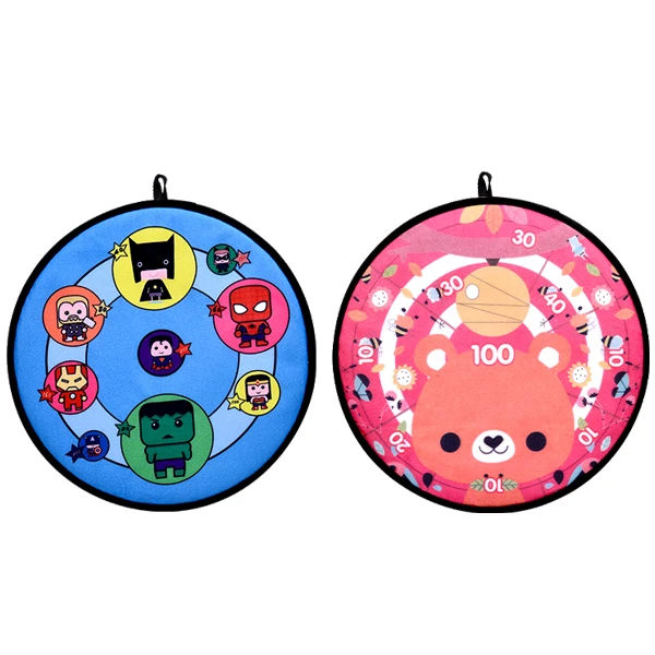 Cute designs kids cloth tossing game dart board