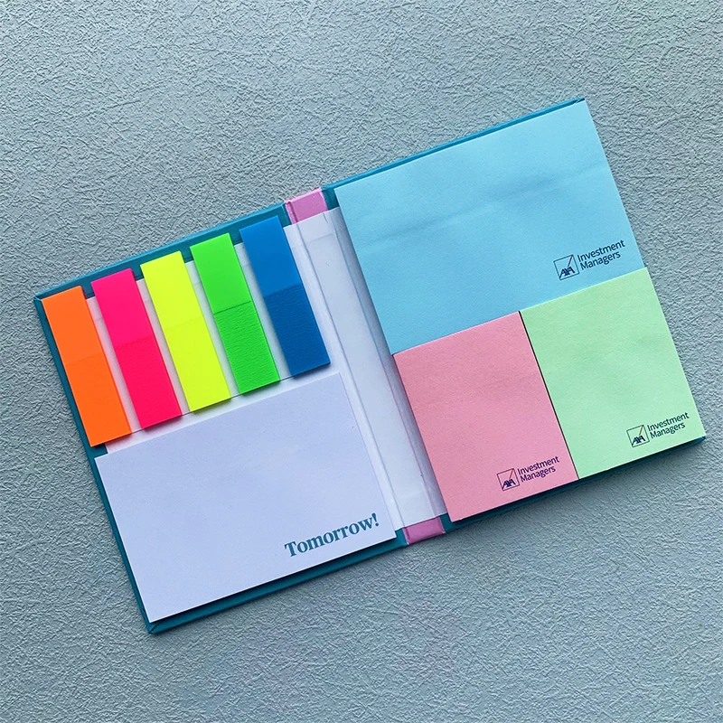 Promotional memo pad sticky notes with hard cover