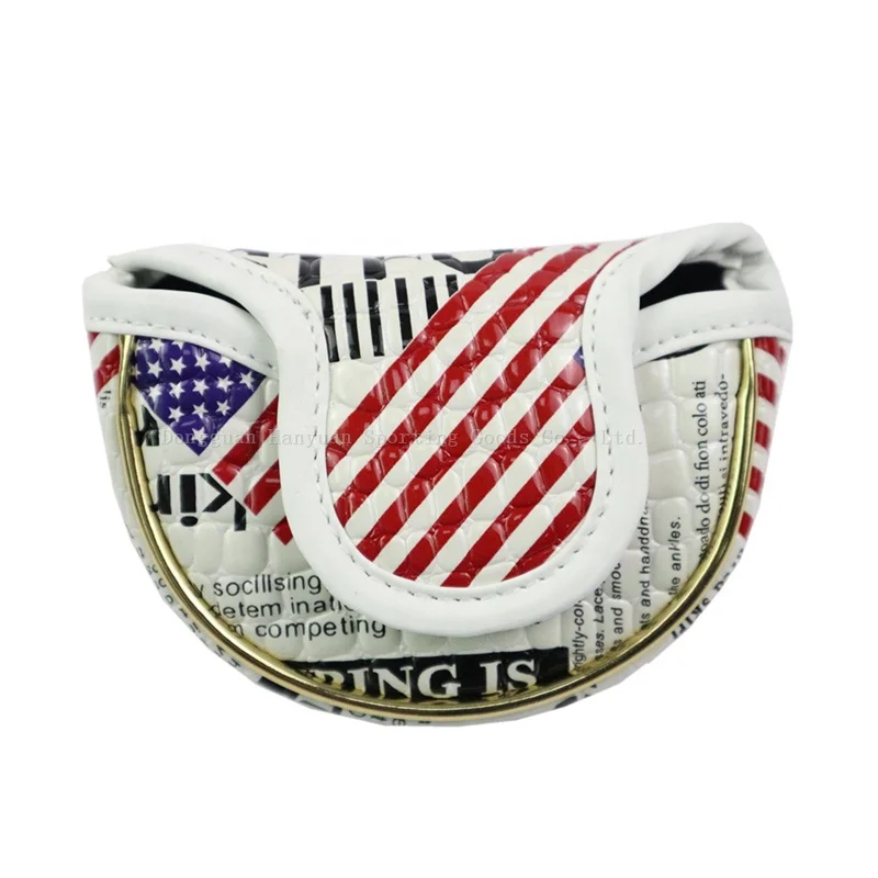 
Головные уборы для гольфа putter club blade PCB Stone grain Protect PU Кожаный Модный маленький круглый 