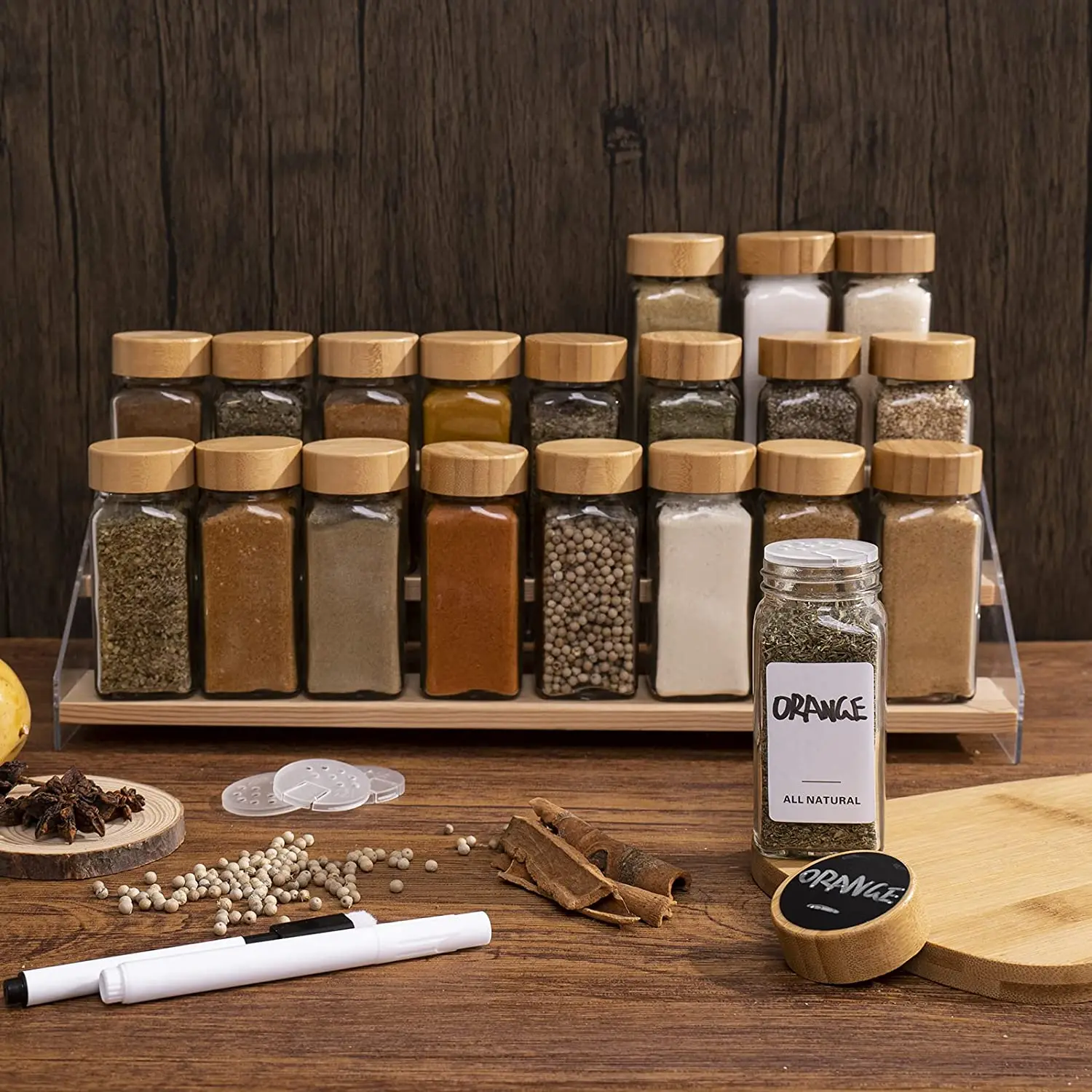 hot selling  4oz Empty Square Spice Containers with Shaker Lids and Airtight Metal