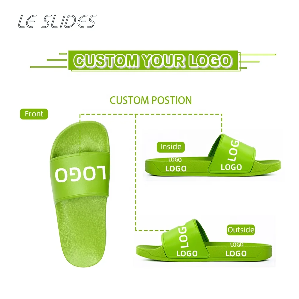 Hot selling custom logo PVC spa bathroom slide men and women slippers