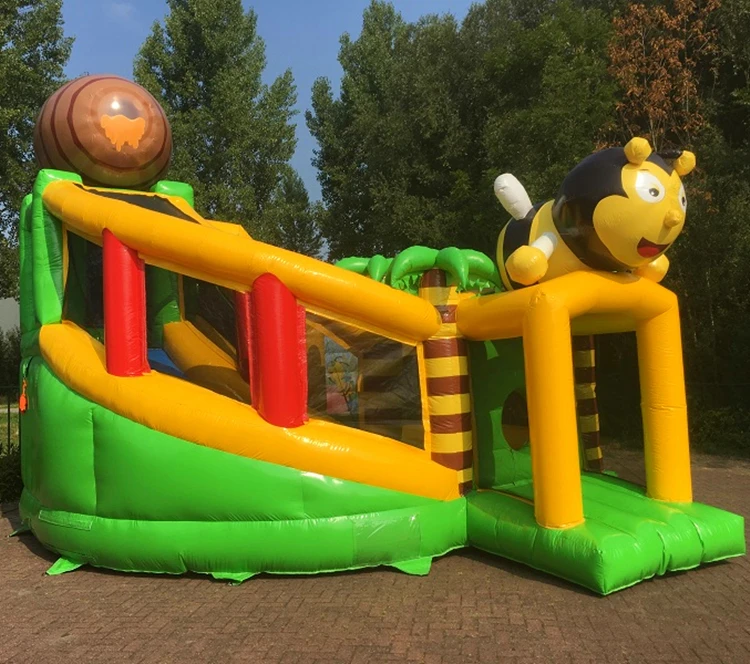 2024 Top quality Bee inflate bounce house new design honeycomb inflate castle for kids honeybee jumping house inflate slides