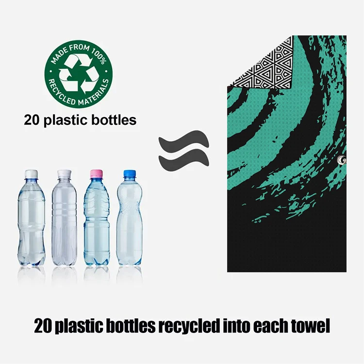 Highly Absorbent Recycled Vortex Pattern Lightweight Beach Towel For The Swimming, Sports, Beach