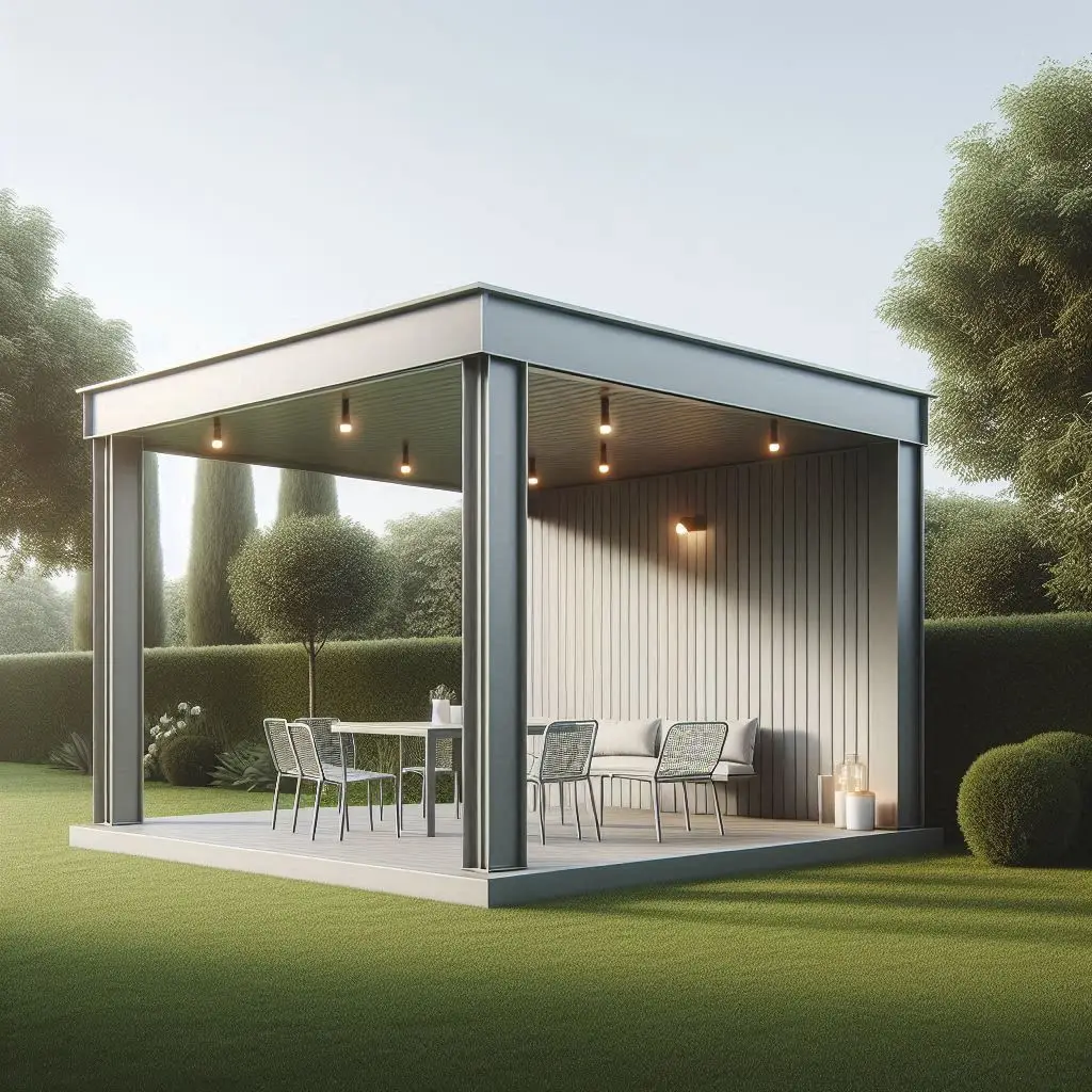 Manual Motorized Roof Waterproof Wall Mounting Outdoor Louvered Aluminum Pergola