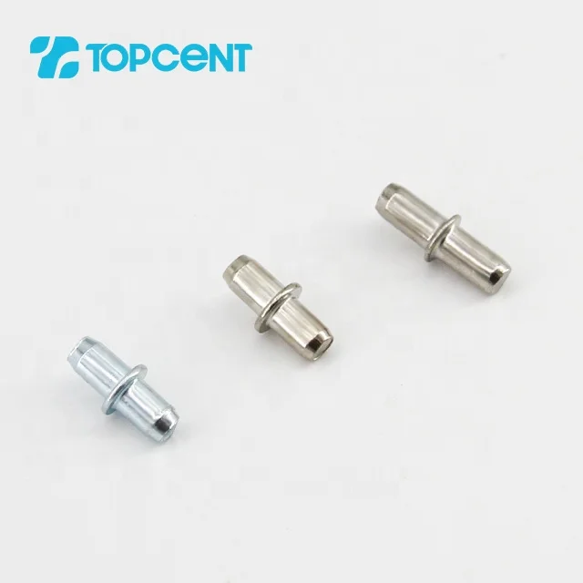 TOPCENT 5mm 6mm Furniture Metal Cabinet Cupboard Invisible Hidden Shelf Support Pins for Furniture Hardware