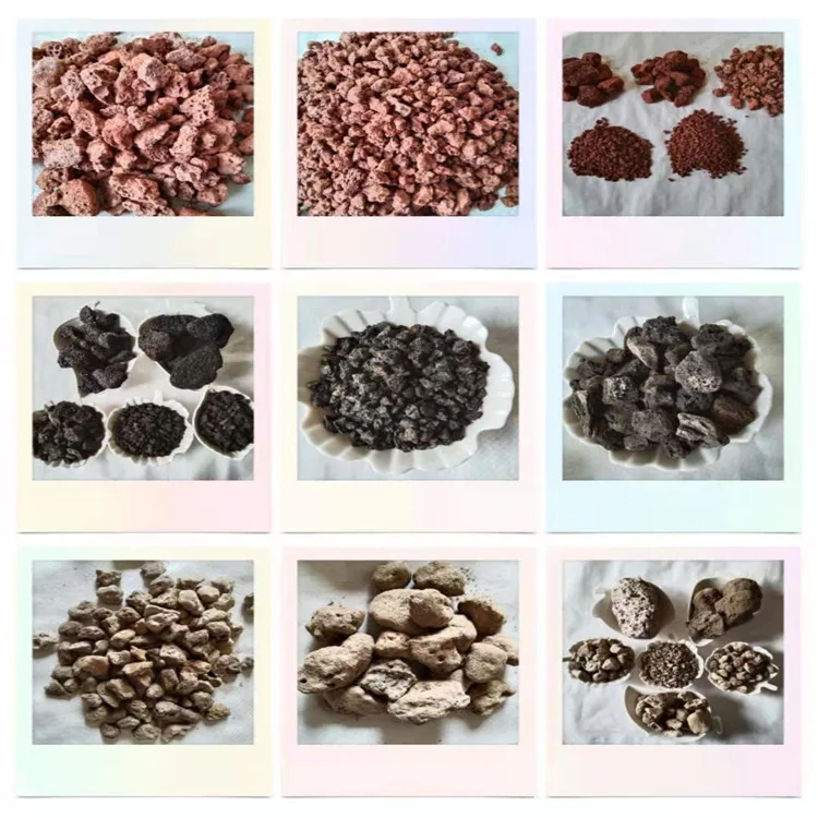 Good quality of red lava stone volcanic rock for garden road basaltic volcanic rock