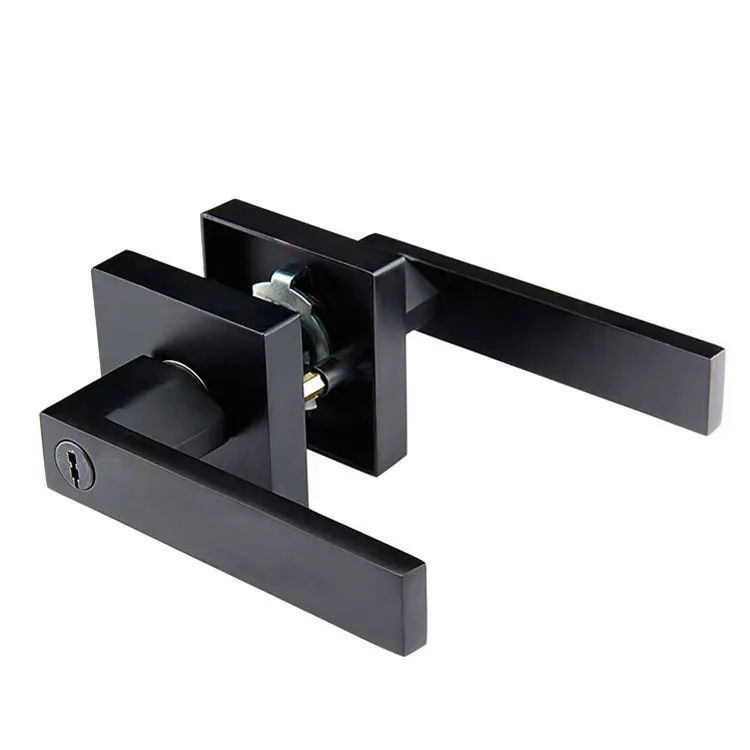 Heavy Duty Zinc Alloy high-end lever tubular  lever   door handle lock Black color locks handle lever