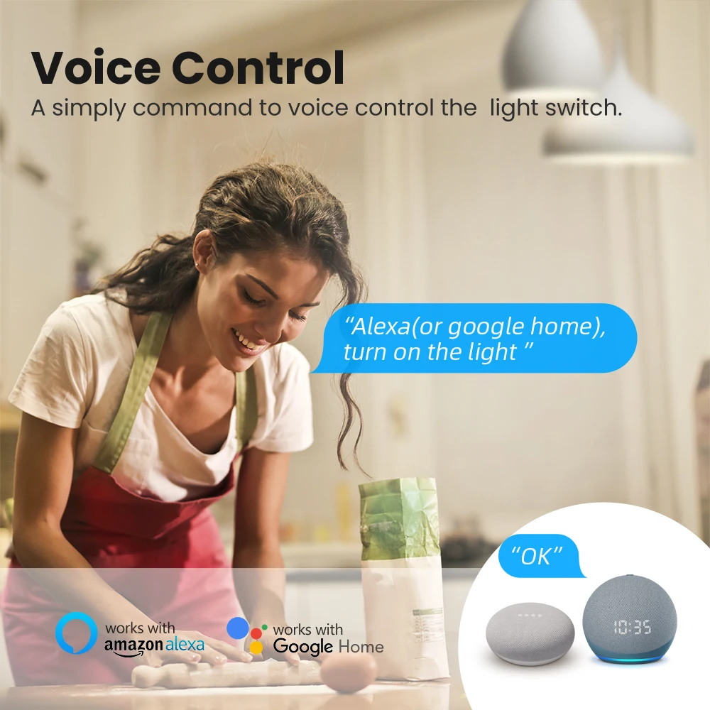 Смарт-реле настенное AVATTO Zigbee/Wifi 1/2/3/4 клавиши с Alexa Google Home APP и дистанционным голосовым