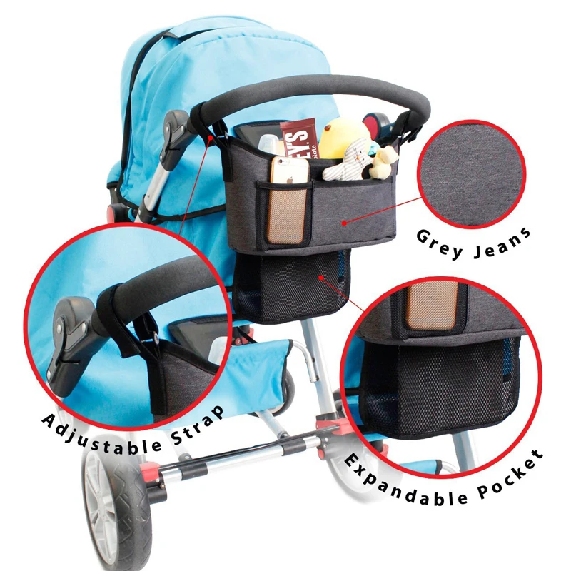
New Designer In Stock Extra Large Storage Baby Buggy Organizer Stroller For Mummy 