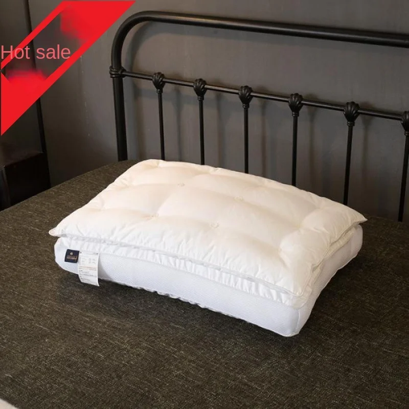 ix Pillow Core Double adult home Neck pillow Single Five Hotel Extra Thick plus High soft . - Yes