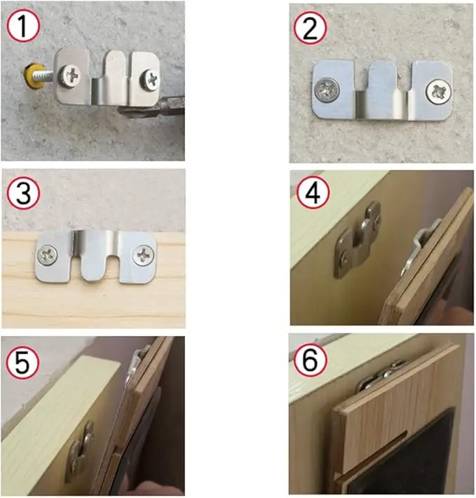 Locking Sectional Bracket Bed Picture Frame Hook Photo Hanging Accessories Metal Hinges Inside Connector Furniture Hardware Sofa
